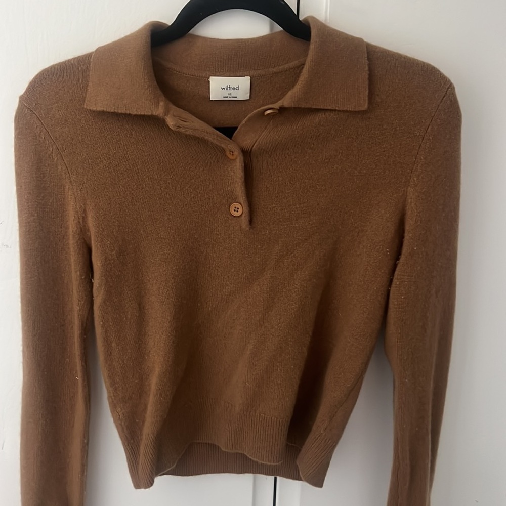 Aritzia Cashmere Knit Polo
